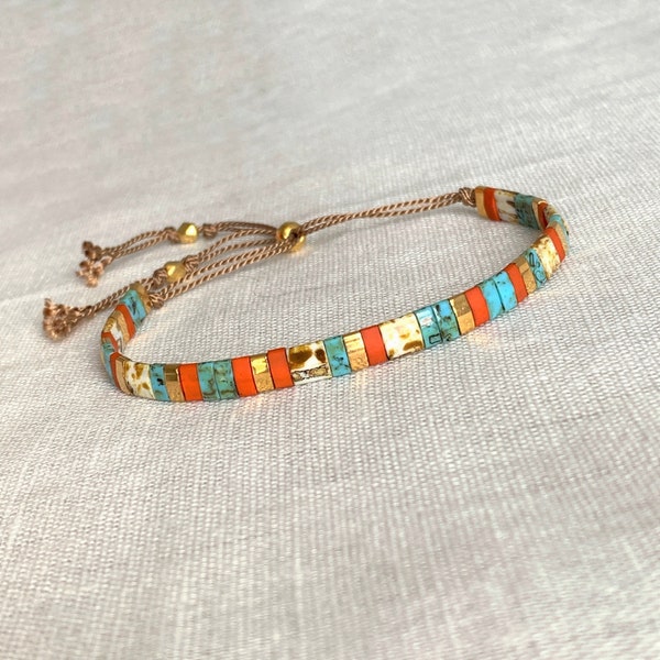 Kleurrijke Tila Armband, Zomer sieraden, Cadeau idee voor haar