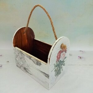 Rustikaler Decoupage Küchen Caddy