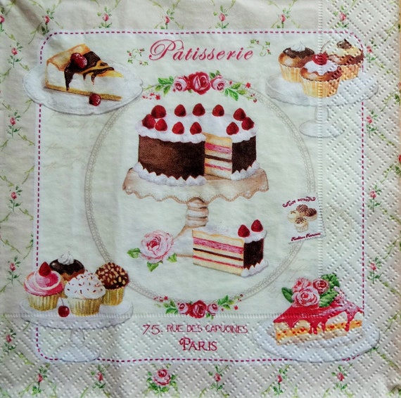 SWEET MUFFINS for Decoupage Party Craft 4 x Single Table Paper Napkins