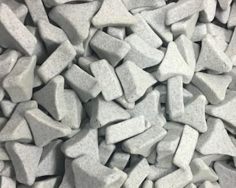 2 lb. CERAMIC TUMBLING MEDIA Abrasive Rock Tumbler Polish Metal Deburring Tumbler 1" Angle Cut