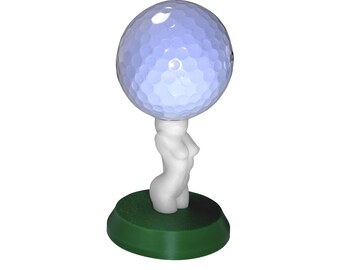 Sexy Girl Golf Ball Tee Display Stand, Female Torso, Hot Woman, Mount, Holder, Trophy, NEW