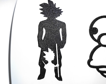 Goku, Dragon Ball Z Refrigerator Magnet, Fridge, 2 - 4Lb Rare Earth Magnets, Silhouette, New