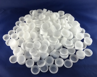 300 Clean White Plastic Water Bottle Caps Tops Crafts School Church Kids