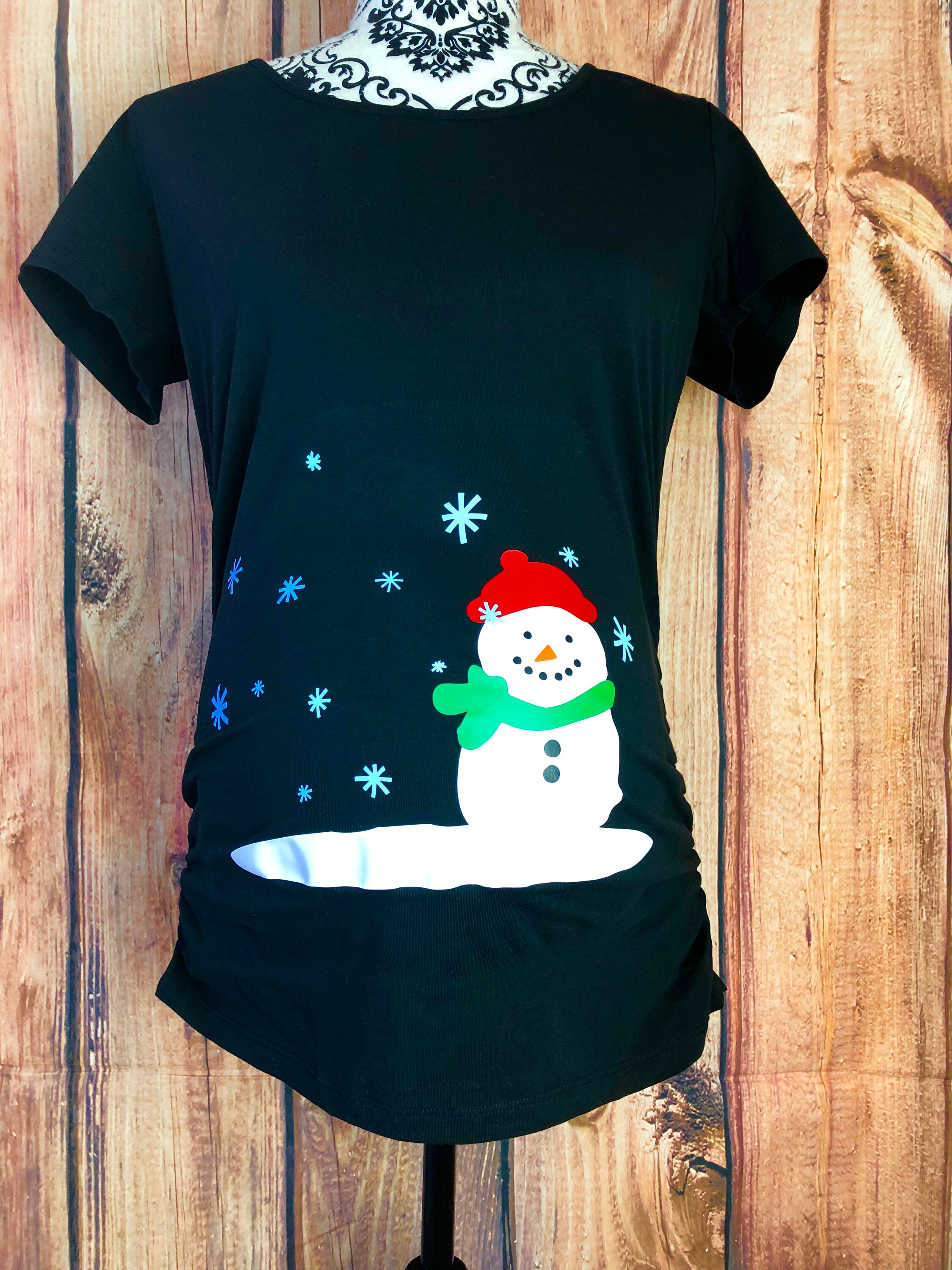 Snowman Christmas Maternity Shirt Holiday Maternity Shirt Etsy Denmark Christmas Maternity Shirt