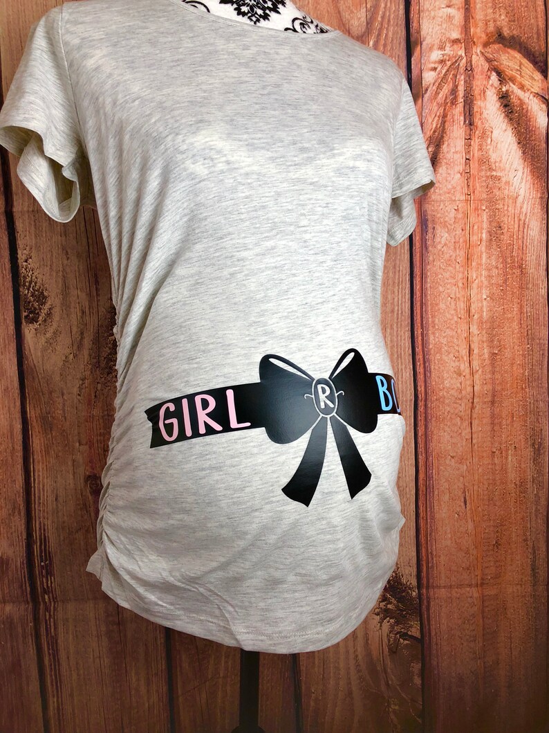 Boy Or Girl Gender Reveal Maternity Shirt Girl Or Boy Gender Etsy