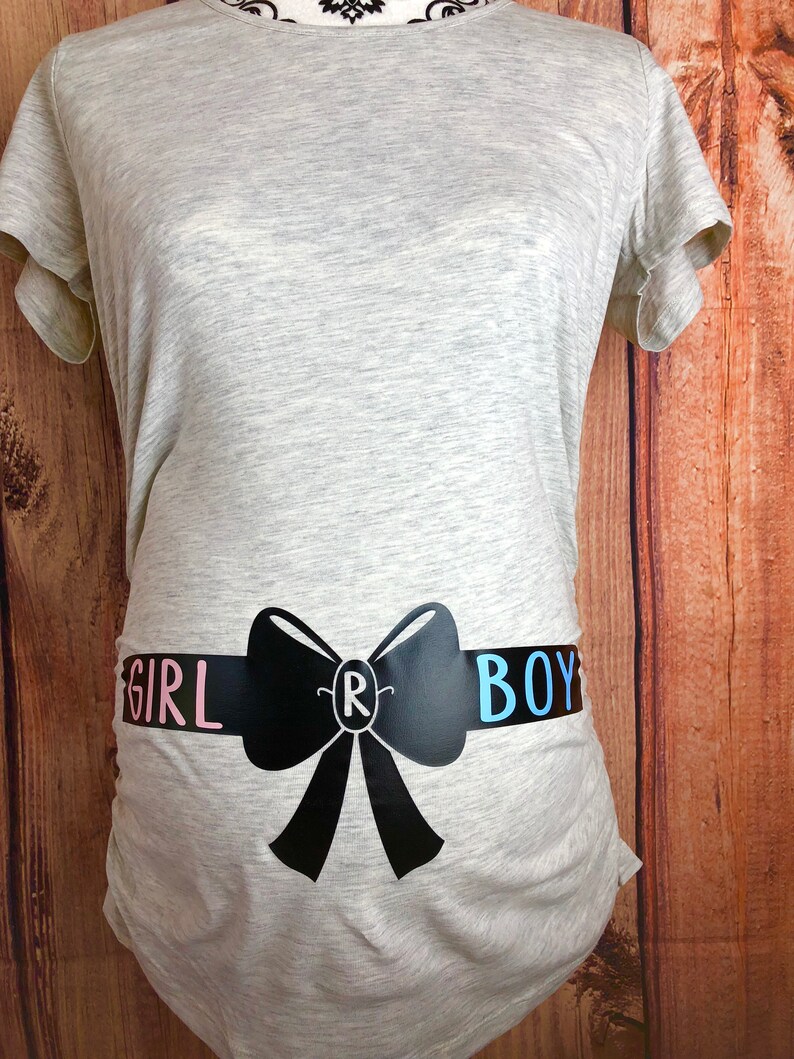 Boy Or Girl Gender Reveal Maternity Shirt Girl Or Boy Gender Etsy