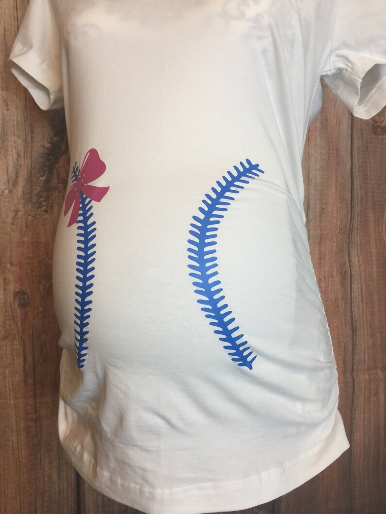 Baseball or Bows Gender Reveal Shirts Gender Reveal Baseball Etsy
