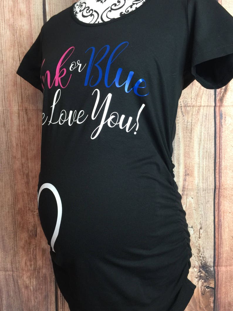 Pink or Blue We Love You Maternity Gender Reveal Shirt Gender - Etsy
