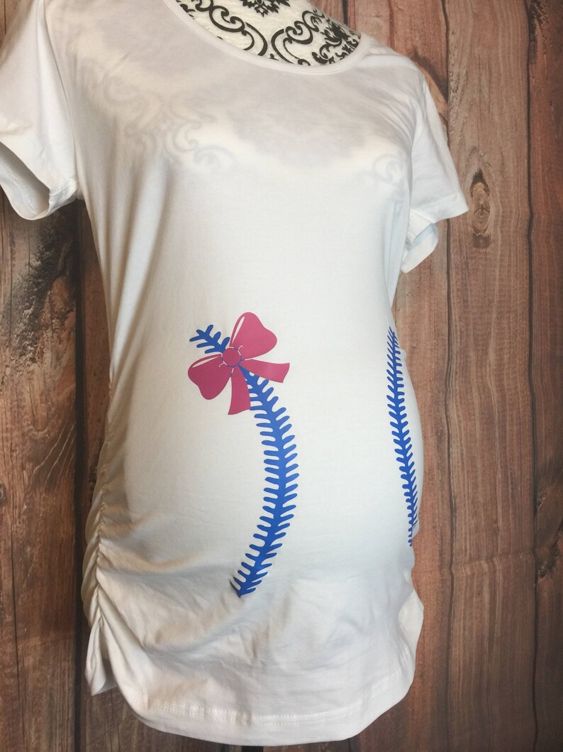 Baseball or Bows Gender Reveal Shirts Gender Reveal Baseball Etsy