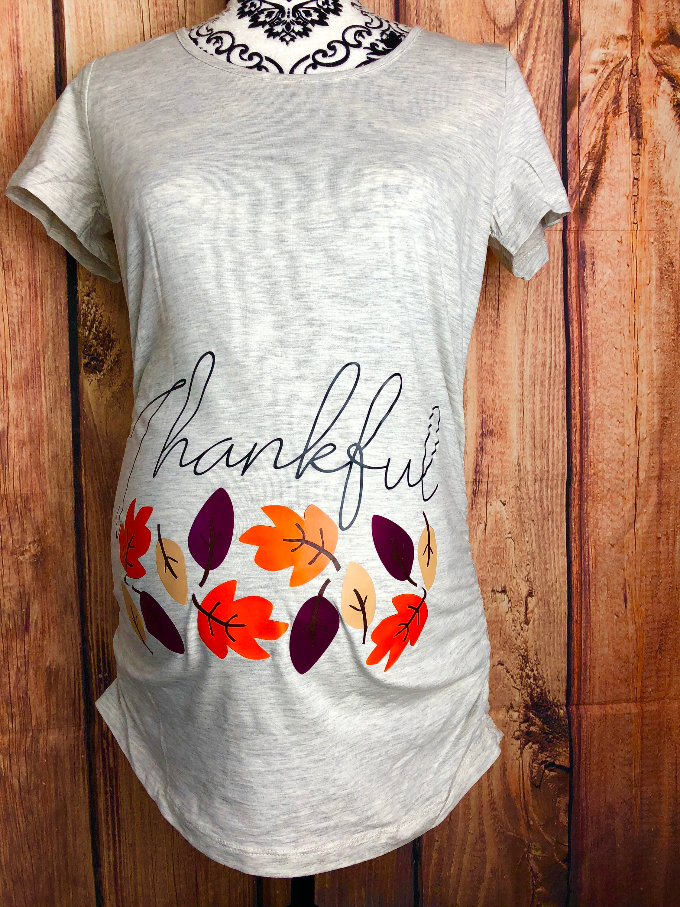 Thankful Maternity Shirt Thanksgiving 