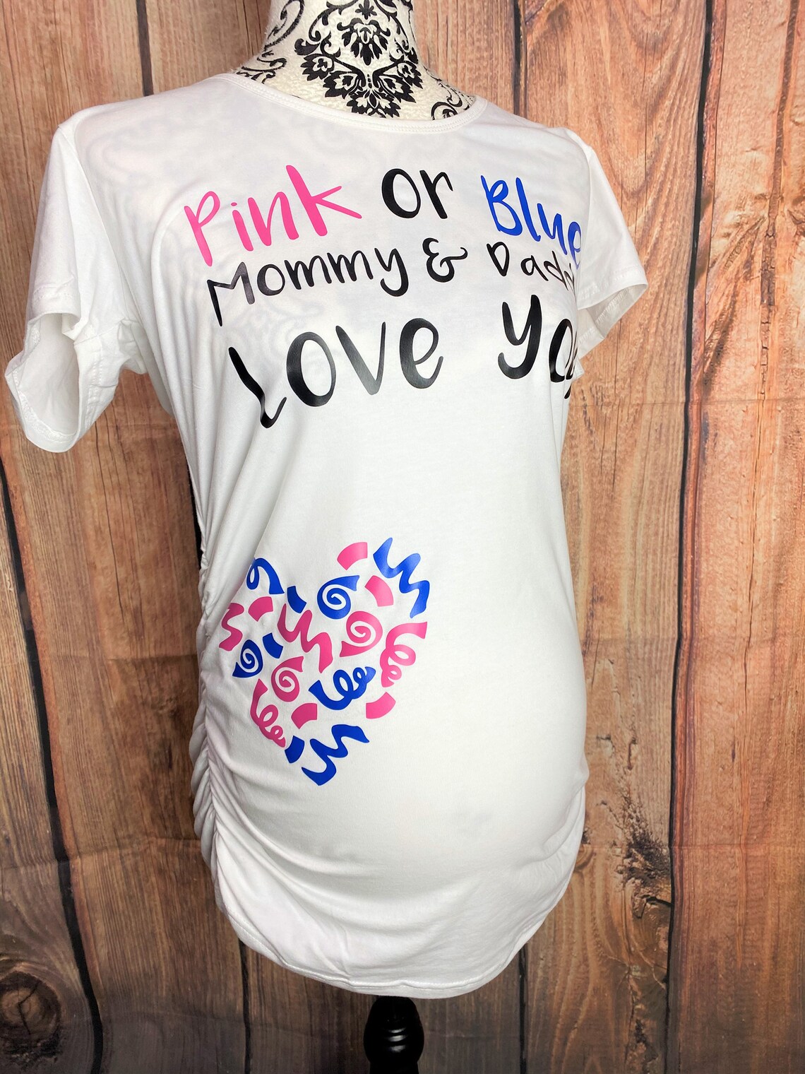 Pink Or Blue Mommy & Daddy Love You Gender Reveal Maternity | Etsy