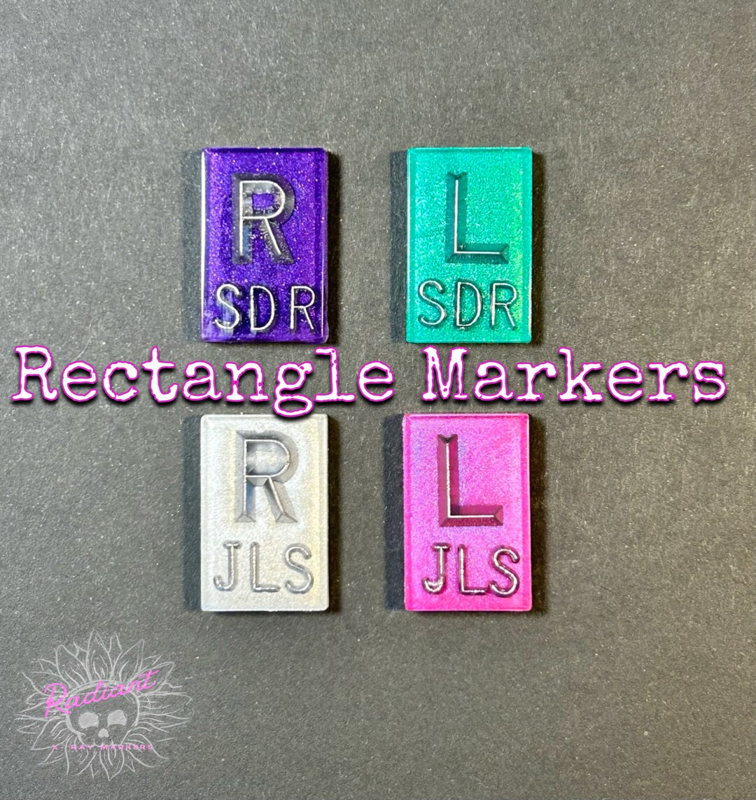 Rectangle Xray Markers, Letters & Numbers Available 23 Initials Etsy