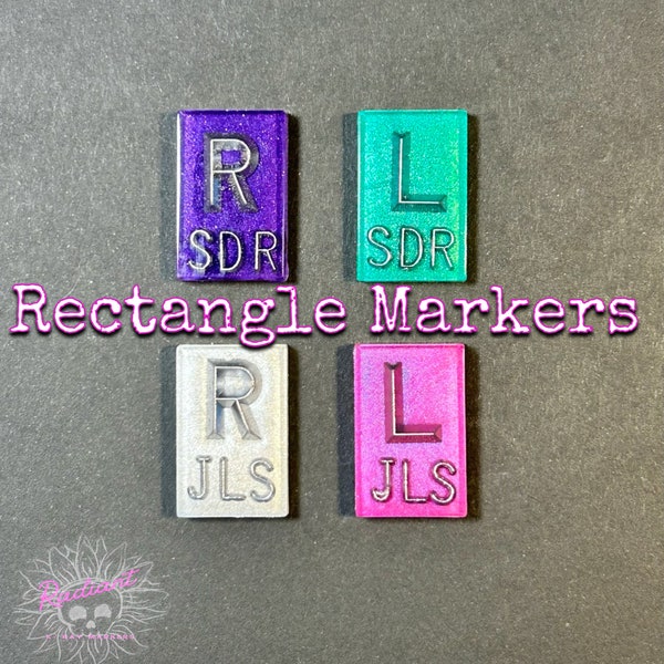 Rectangle X-Ray Markers, Letters & Numbers available!  2-3 Initials