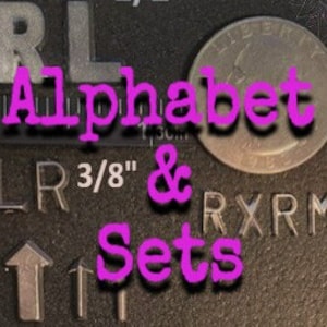 Komplettes Blei Alphabet * Staffelpreis * Blei Buchstaben, nicht montiertes flaches Gesicht. 1/4 ”Größe