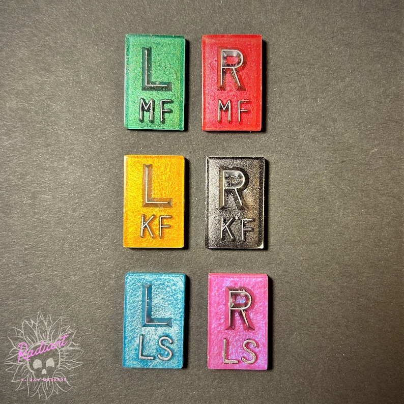 Rectangle Xray Markers Letters & Numbers Available 23 Etsy