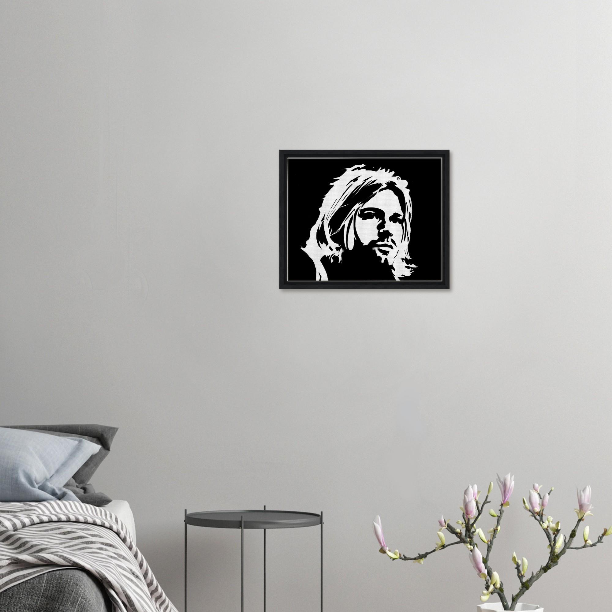 Kurt Cobain Stencil Portrait Etsy kurt-cobain-stencil-portrait-etsy