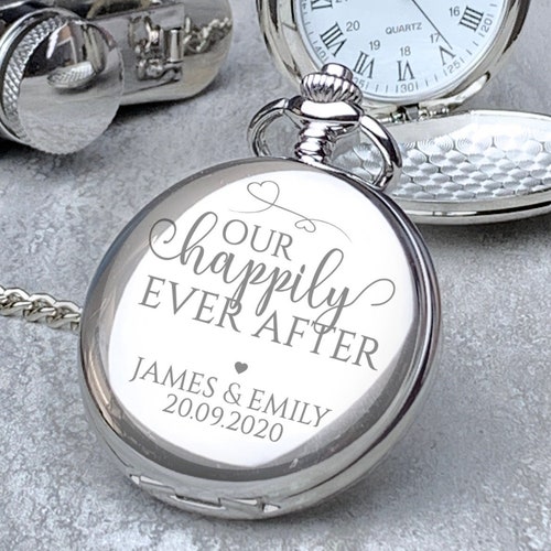 Engraved GROOM Pocket Watch Gift Personalised Watch Wedding Etsy UK