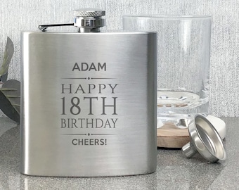Fathers Day Gifts for Him Grandad Birthday Tin Hip Flask Coaster Glass Present
