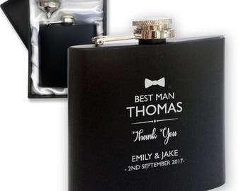 best man hip flask