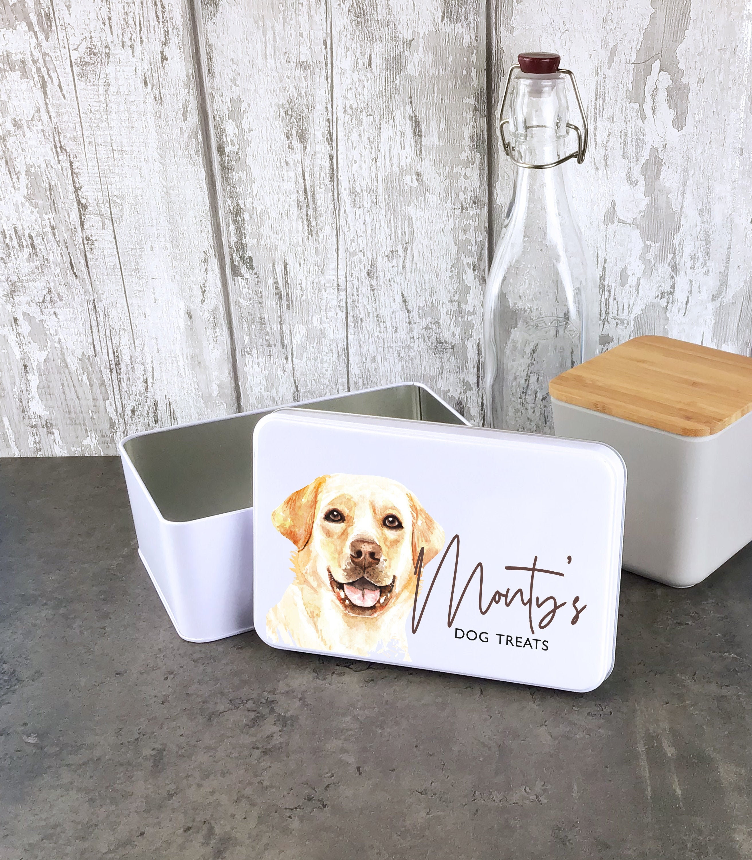 Personalised dog treat storage tin biscuit tin pet gift Etsy