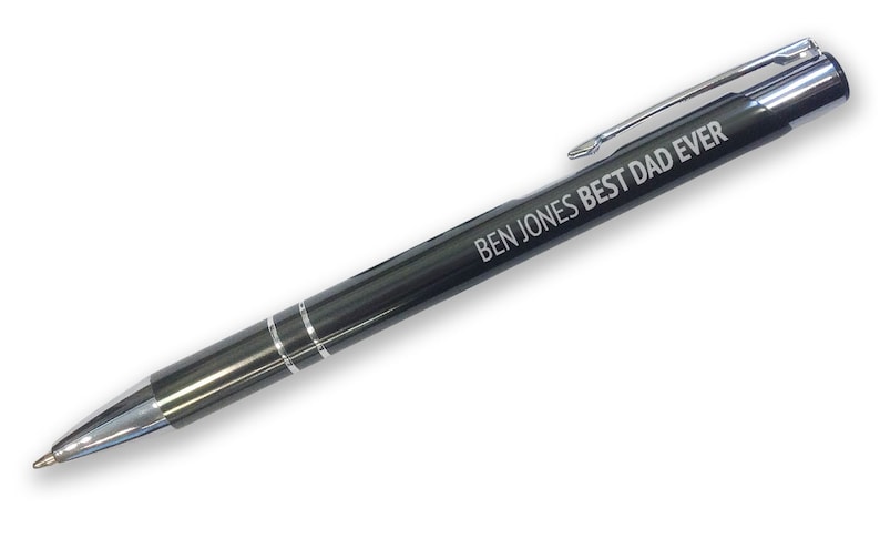 Engraved DAD daddy pen gift PERSONALISED metal pen black ink Etsy