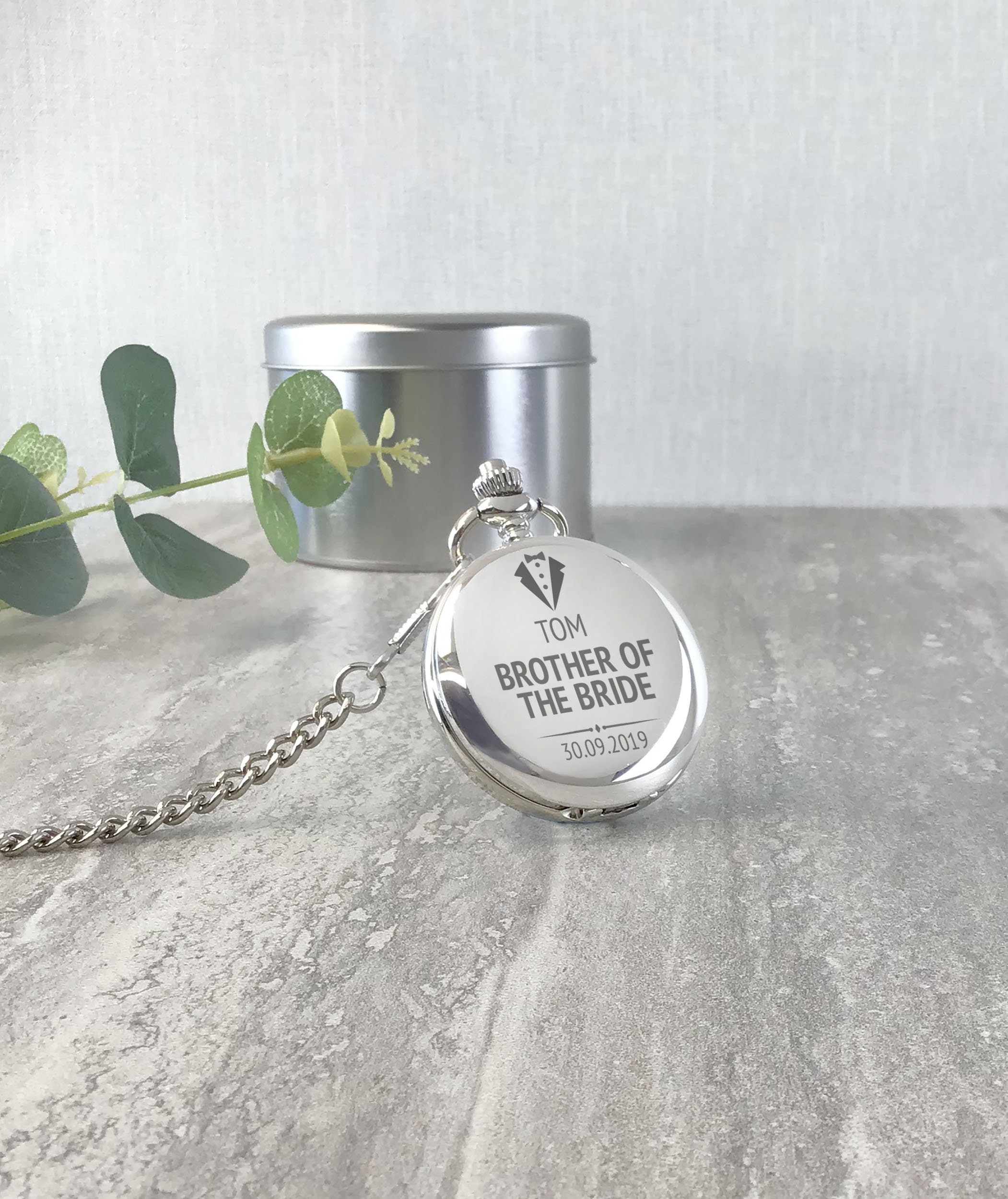 pocket watch for groom from bride