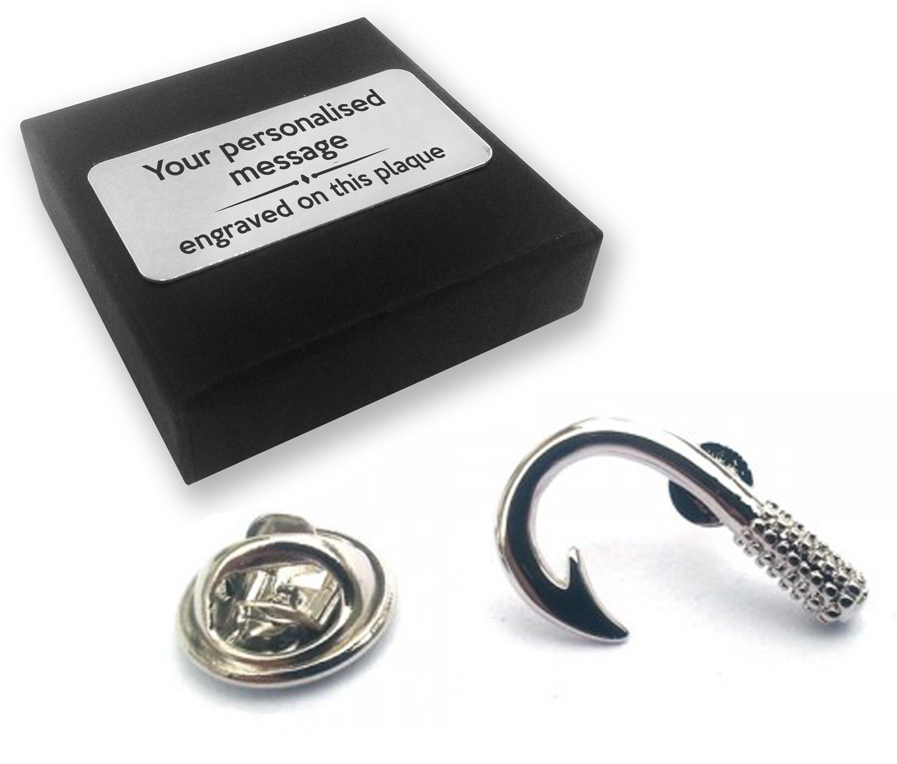 Fishing hook angling gift lapel pin badge tie pin brooch Etsy