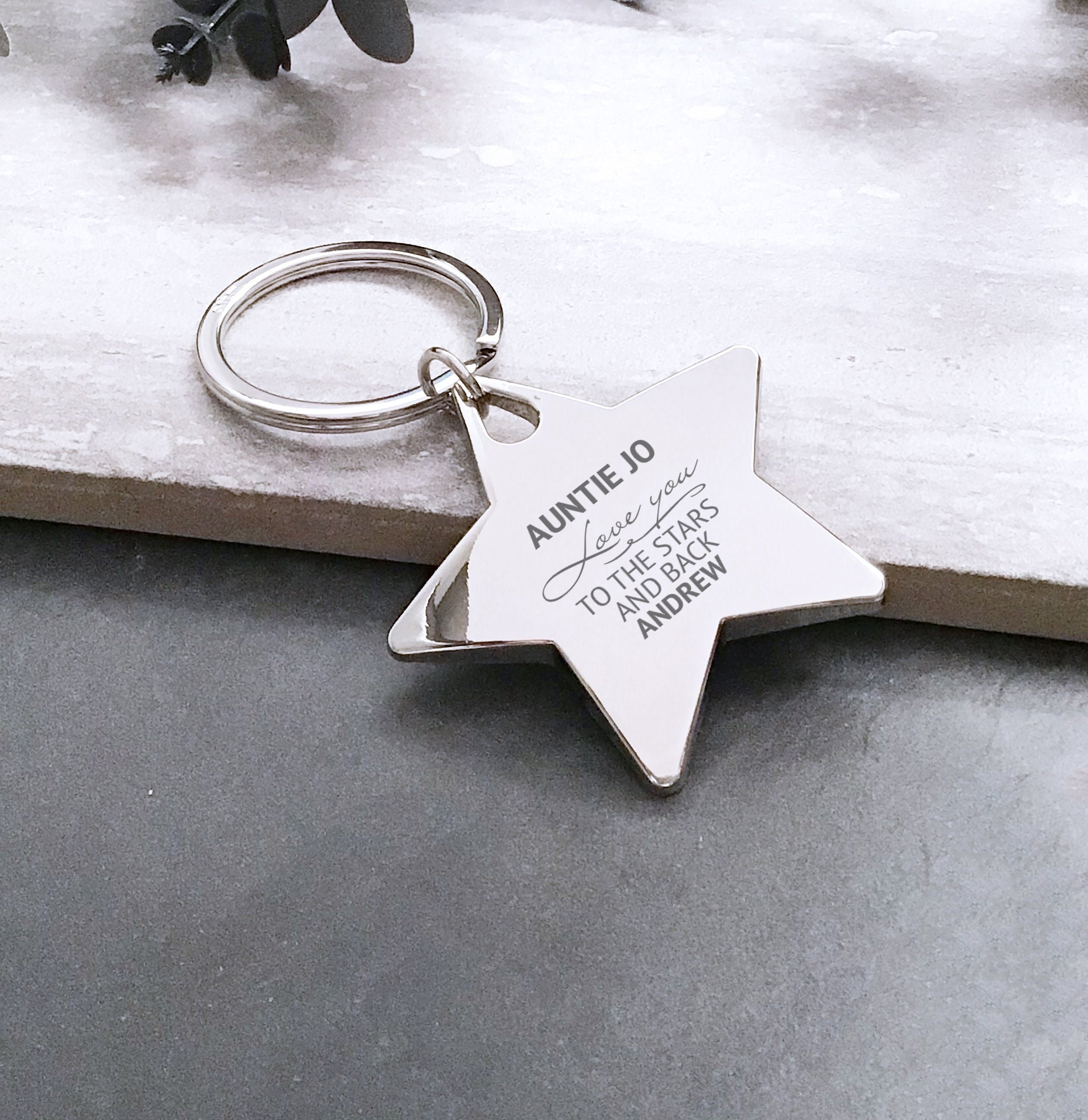 personalised auntie keyring