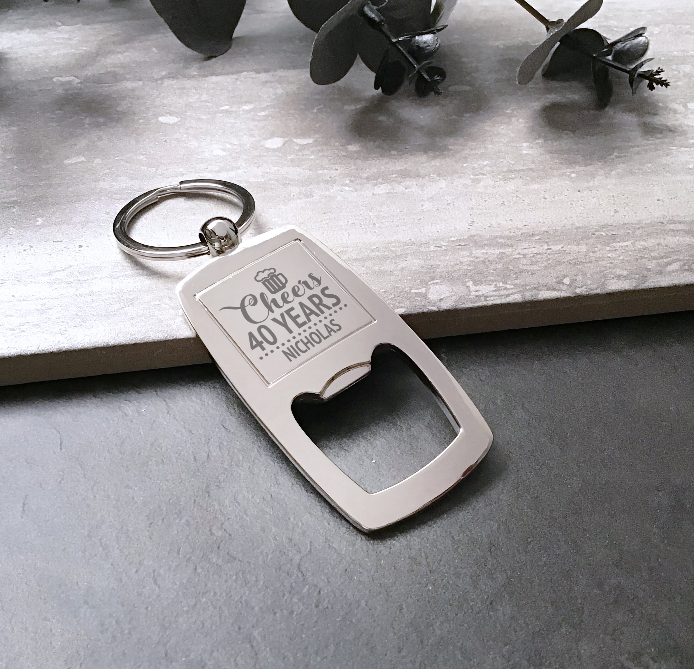 engraved bottle opener keyring