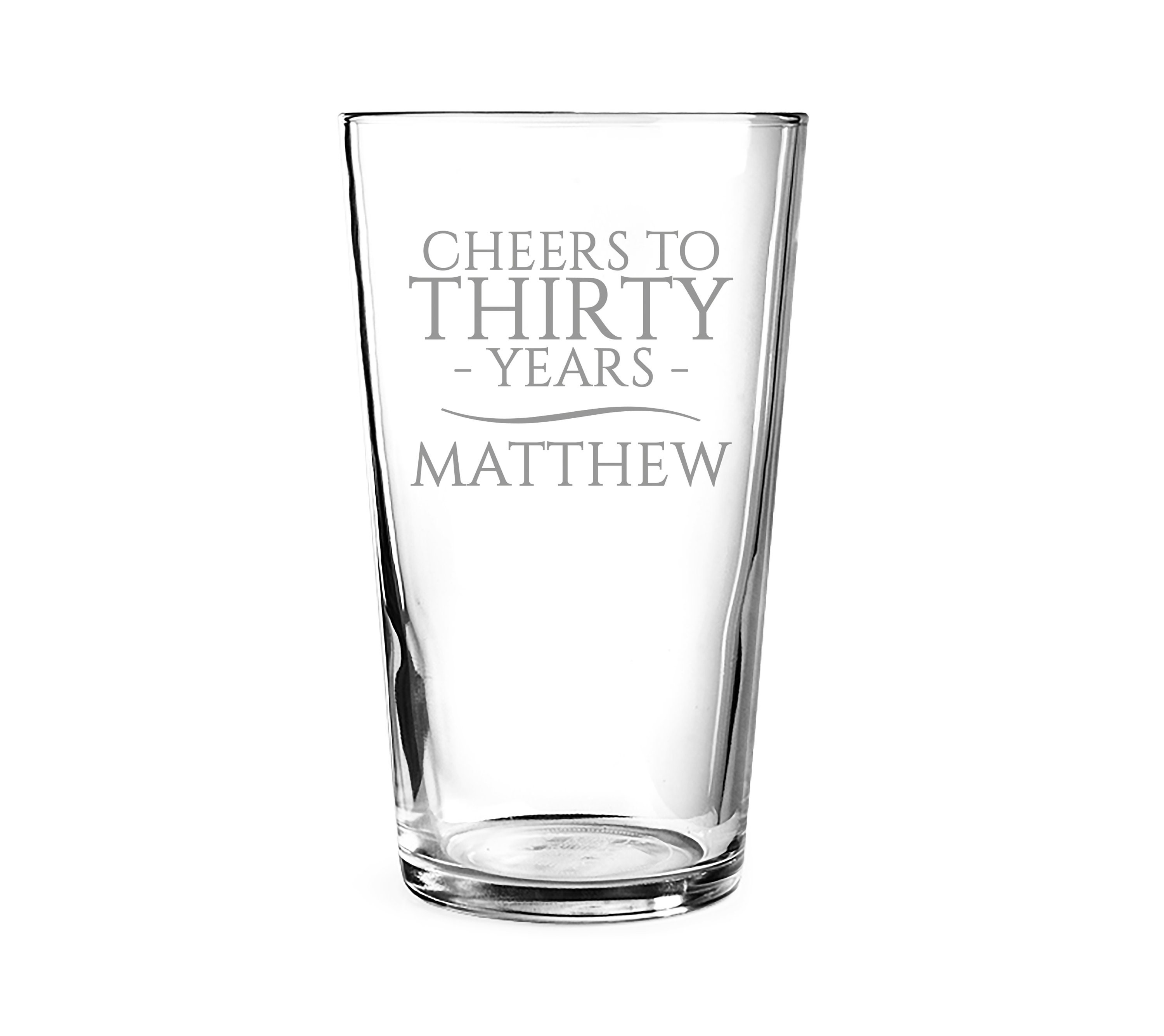 Engraved BIRTHDAY Pint Glass Gift Personalised 30th 40th 50th Etsy UK
