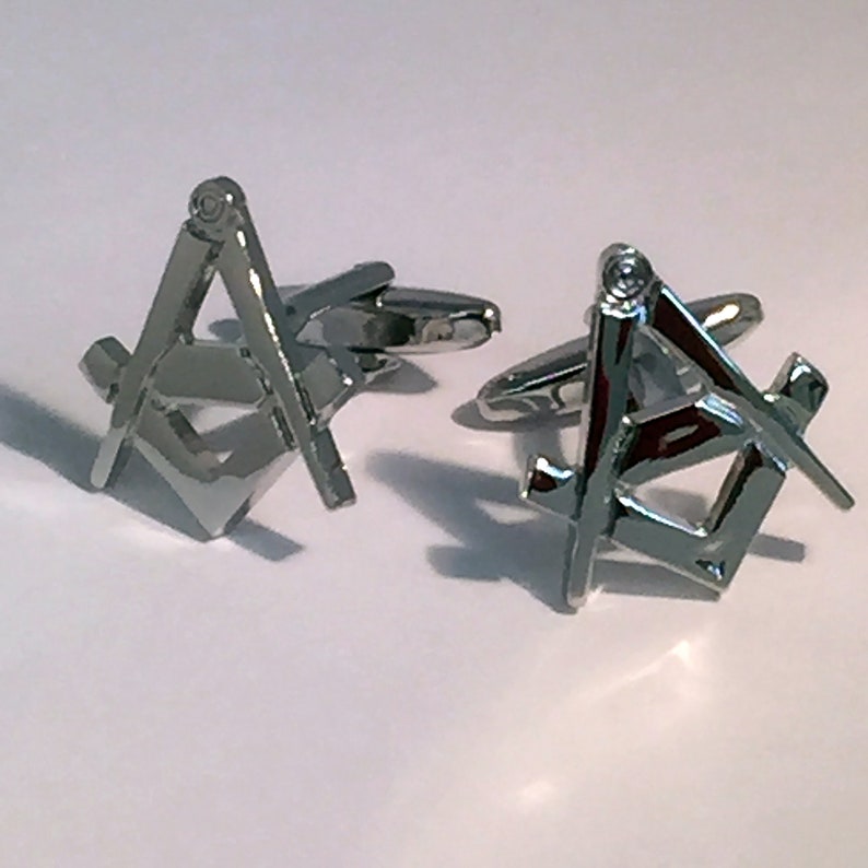Mason masonic CUFFLINKS birthday gift 046 presentation box PERSONALISED ENGRAVED plate