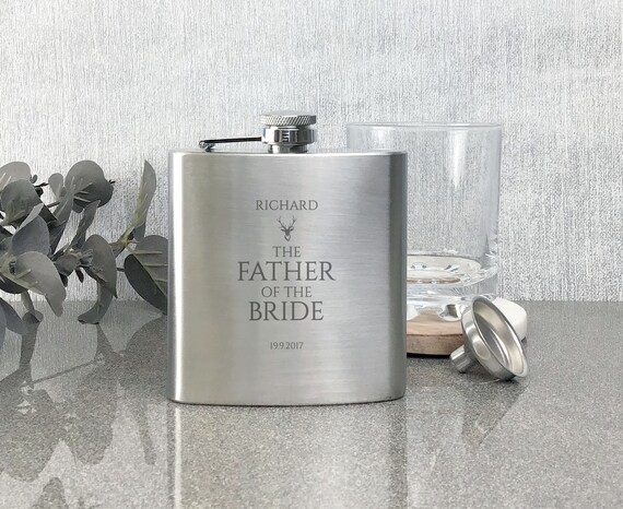 father of the bride hip flask