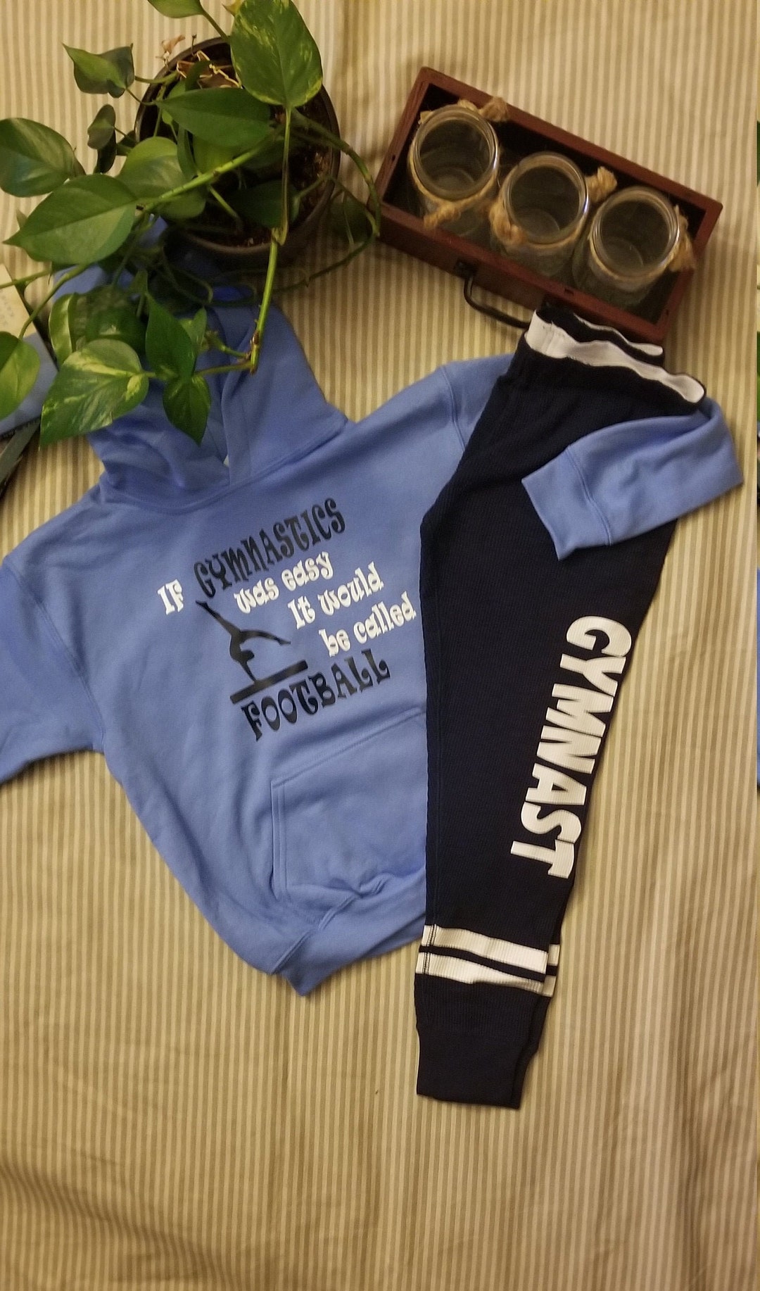 Gymnastic Clothing, Gymnast Thermal Joggers With Hooded Sweatshirt, Gymnastics Pant, Gymnast