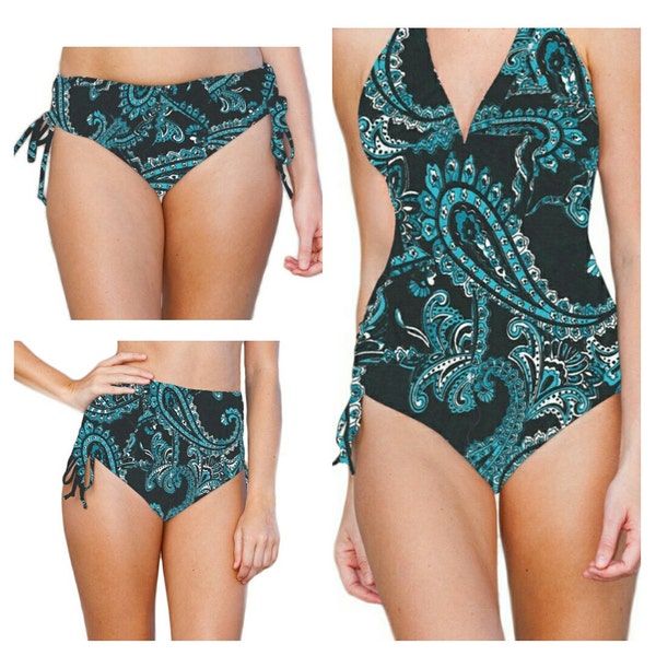 Swimsuit  - Adjustable and Changes from a  Bikini to High Waist or One Piece