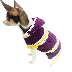 Handmade Crochet Sports Team Dog Sweater