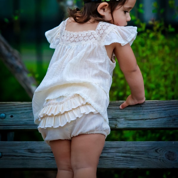 Muslin Ruffle Cotton Bloomer for baby and toddler