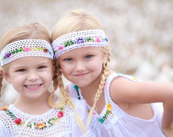 Crochet Flower Headband Handmade CINCO DE MAYO