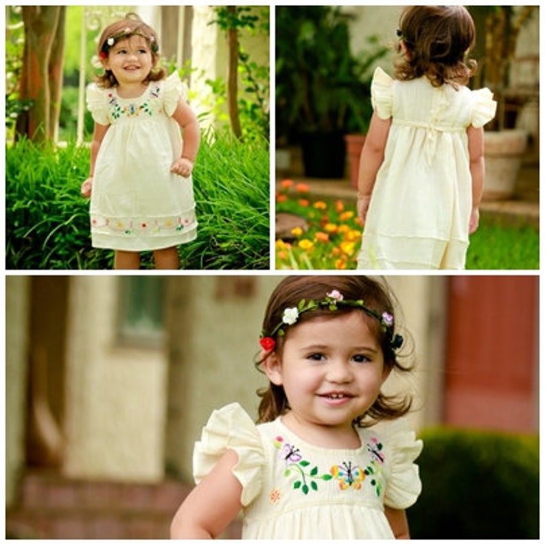 WINNIE HAND EMB. ORGANIC DRESS 3-7 YRS main image 1