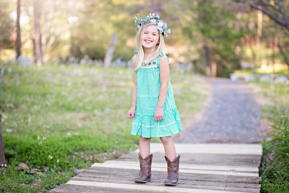 blue dress for baby girl Carriage Boutique Classy Pique Baby & Toddler Girl Dress main image 0