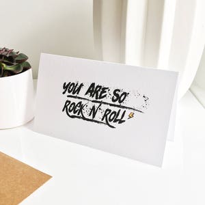 Sei così Rock N Roll Card / Rocker / Punk Rocker / Biglietti illustrati / Indie / Music Geek / Amo la musica / Compleanno / Anniversario / Ragazzo cool