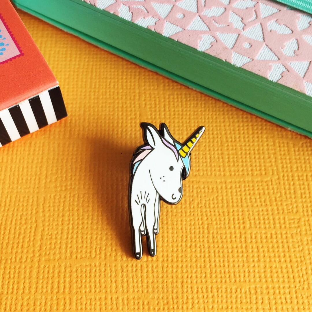 Cute Unicorn Enamel Lapel Pin Cute Enamel Pin Unicorn Etsy