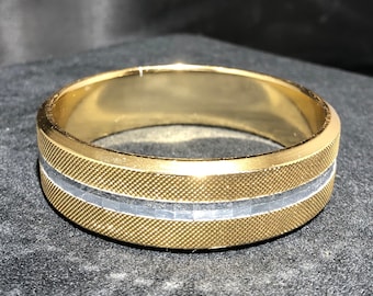 Vintage West Germany Bangle Bracelet Gold Tone 60's