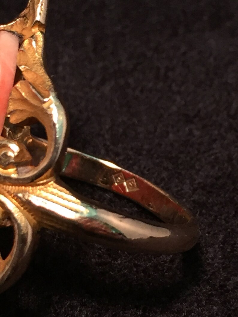 Antique Victorian 14K Yellow Gold Angel Skin Coral Cameo Etsy