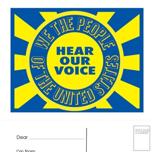 PROTEST Postcards we the People &amp; hear Our Voice Instant Download - Etsy