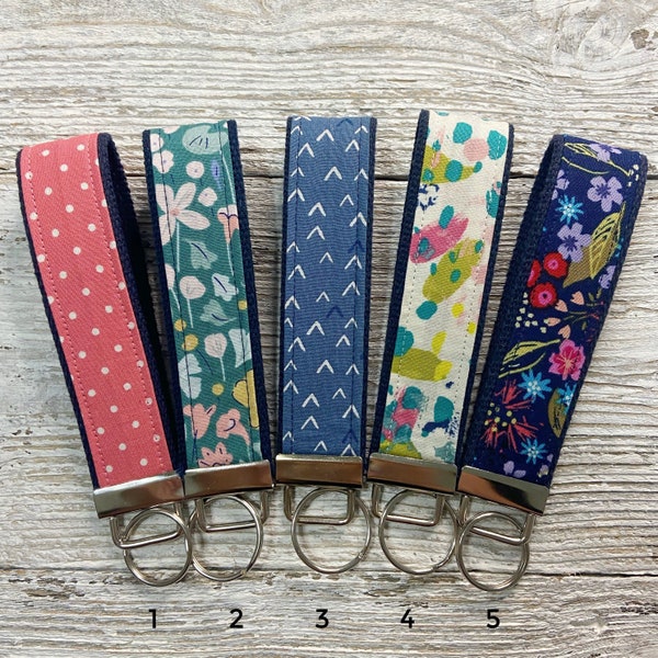 Fabric Keyfobs | 28 options | Fabric Keychain | Keychain Wristlet