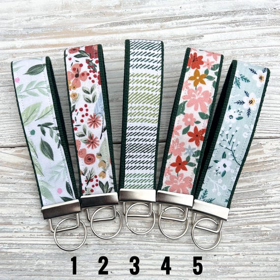 Fabric Keyfobs | 28 options | Fabric Keychain | Keychain Wristlet