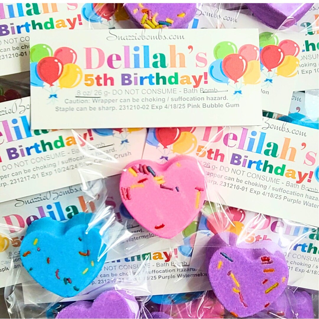 Birthday Bath Bomb Favors, Party Favors for Kids, KIDS PARTY FAVOR ...