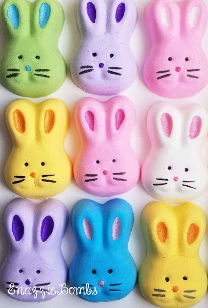 Bunny Bath Bombs Easter Bath Bombs Easter Basket Stuffers Etsy