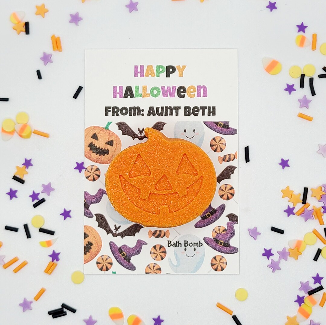 MINI Halloween Pumpkin Bath Bombs Halloween Bath Bomb Etsy