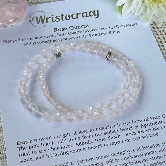 Wristocracy - Faceted Rose Quartz & Sterling Silver twin set